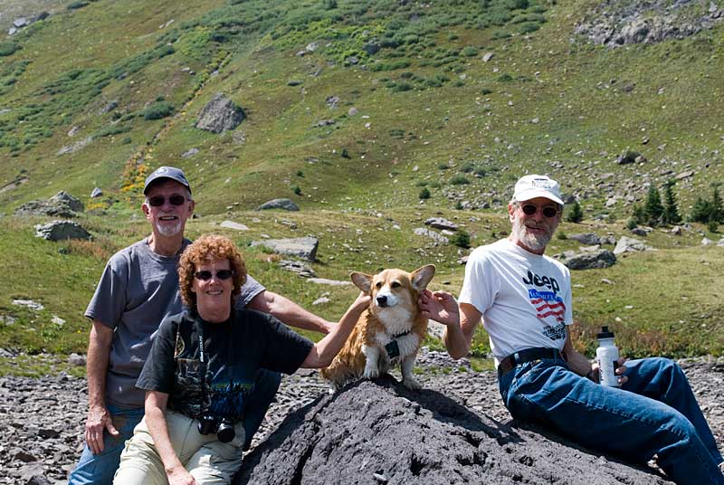 Sassy, John, and out good friends Ruth and Lester in the San Juan mountains